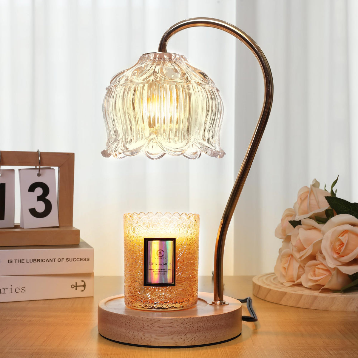 Merrtody candle warmer lamp base view for a cozy ambience and stable candle support.