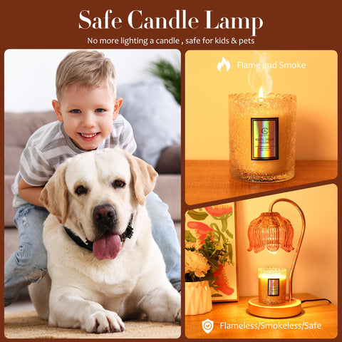 Merrtody flower warmer dimmable control enables precise wax melting.
