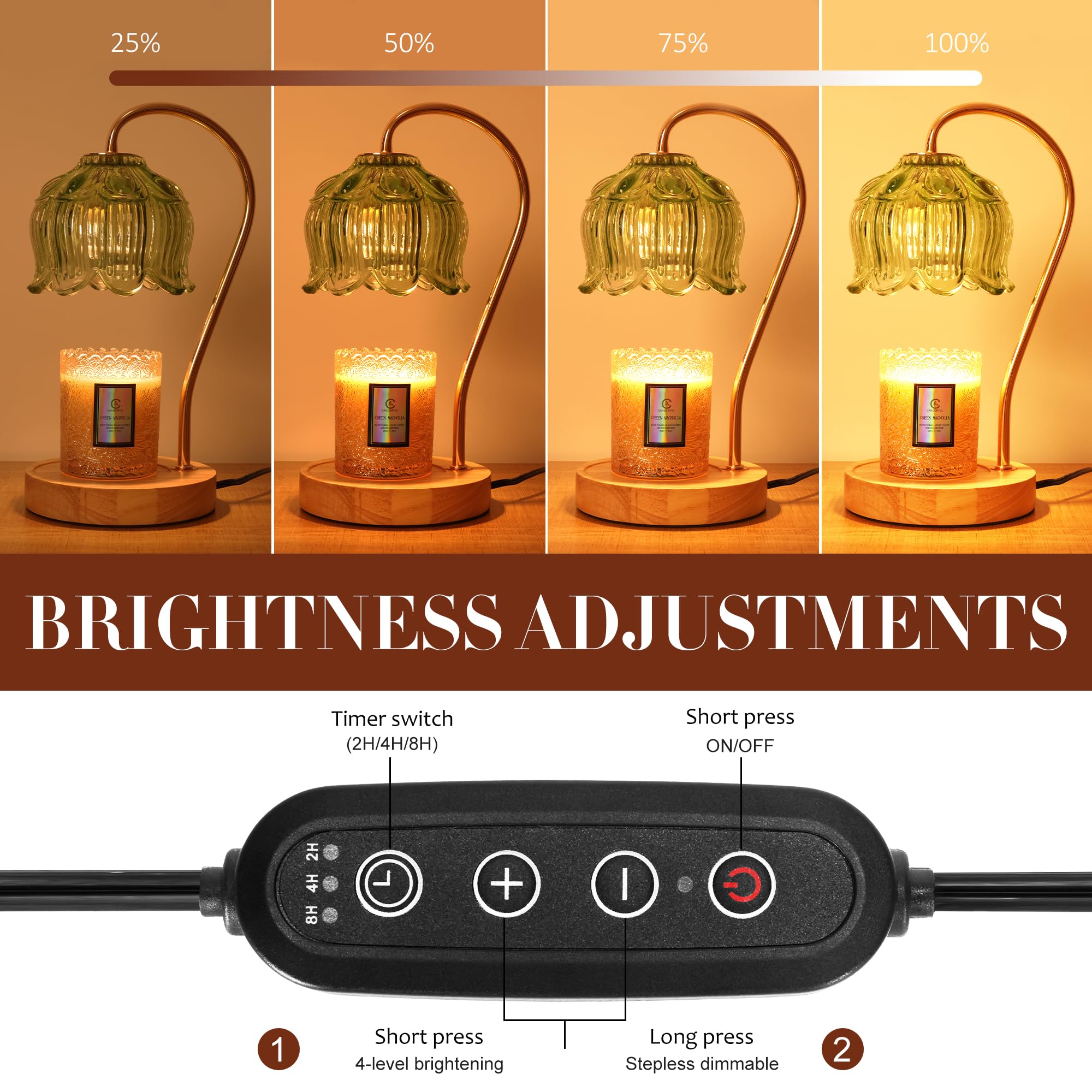 Merrtody Warmer Lamp with timer provides convenient auto-shutoff for day and night use.