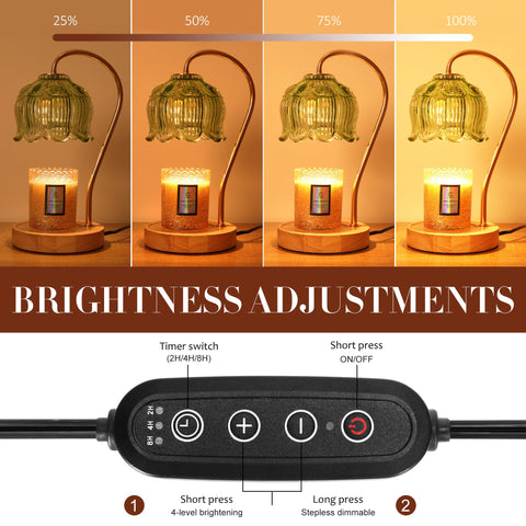 Merrtody Warmer Lamp with timer provides convenient auto-shutoff for day and night use.