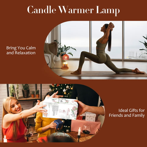 Merrtody flower warmer in a stylish room demonstrates flameless safety.