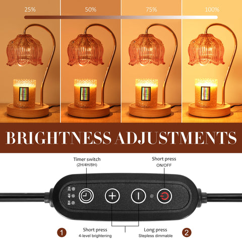 Merrtody flower warmer timer demonstrates easy auto-shutoff options.