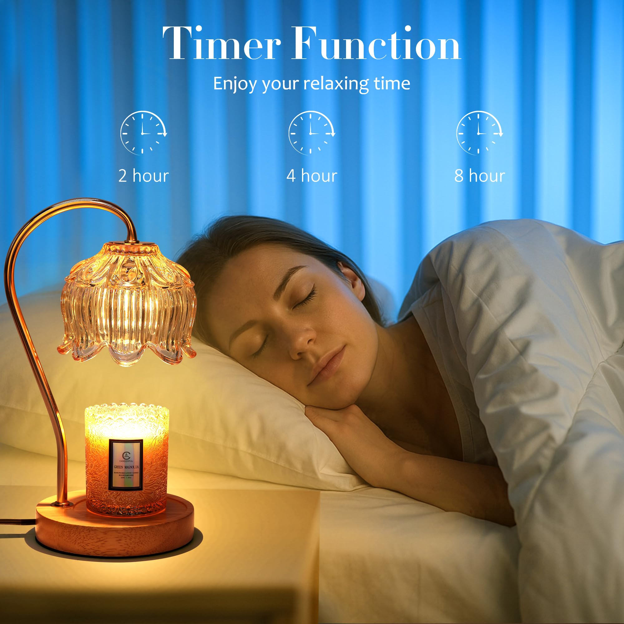 Merrtody timer options shown for 2h, 4h, and 8h diffusion control.