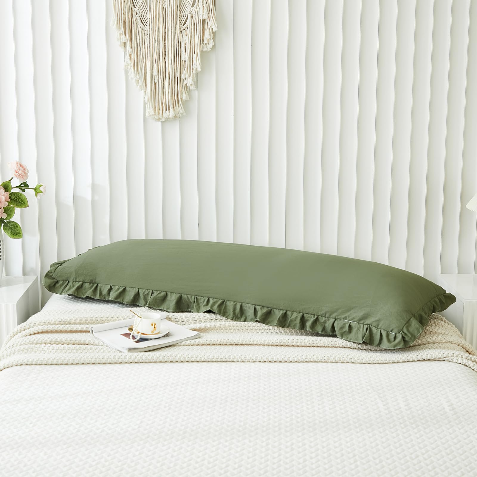 Merryword vintage-inspired decor elevates room ambiance with soft texture.