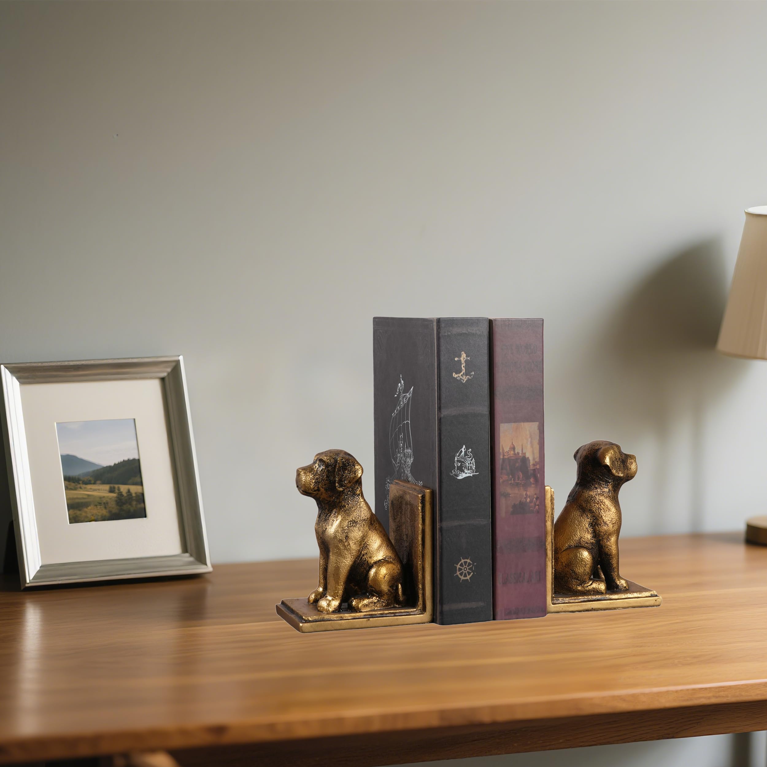 Mervkis gift-ready dog decor ideal for book lovers.