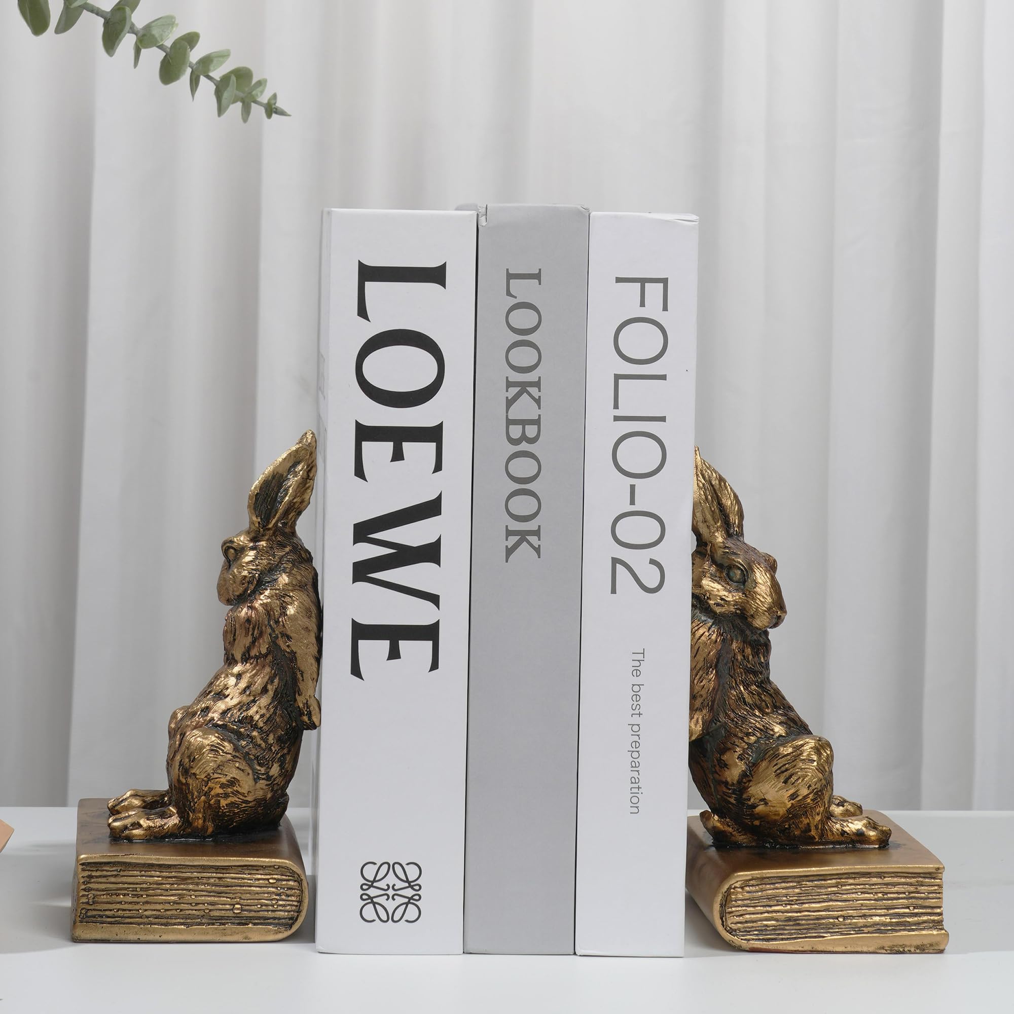 Mervkis gold bookend adds decorative flair to desks or offices