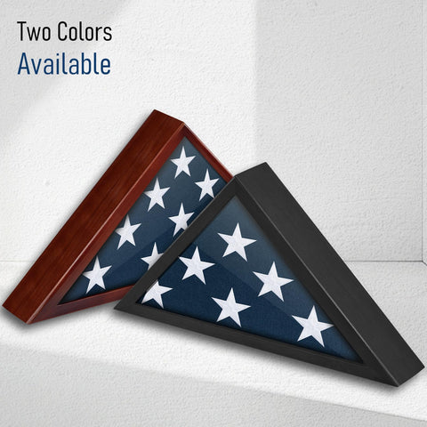 Glass-front display by Meryndou protects flag while keeping it visible