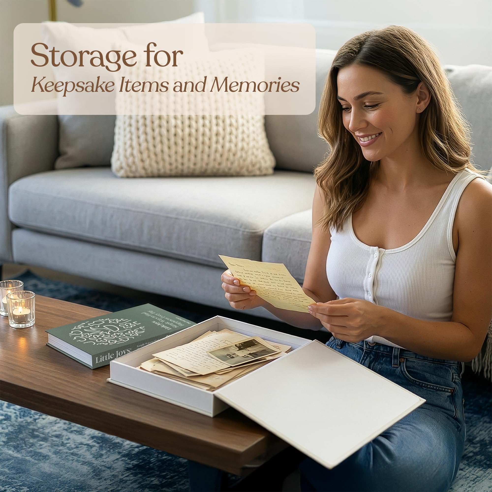 MESMOS Little Joys decorative book cover adds comforting shelf charm.
