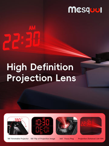 Mesqool adjustable alarm volume makes wake-up gentle or firm.