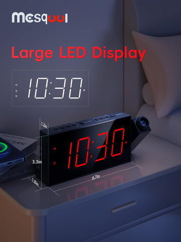 Mesqool clock with bed shaker helps awaken heavy sleepers