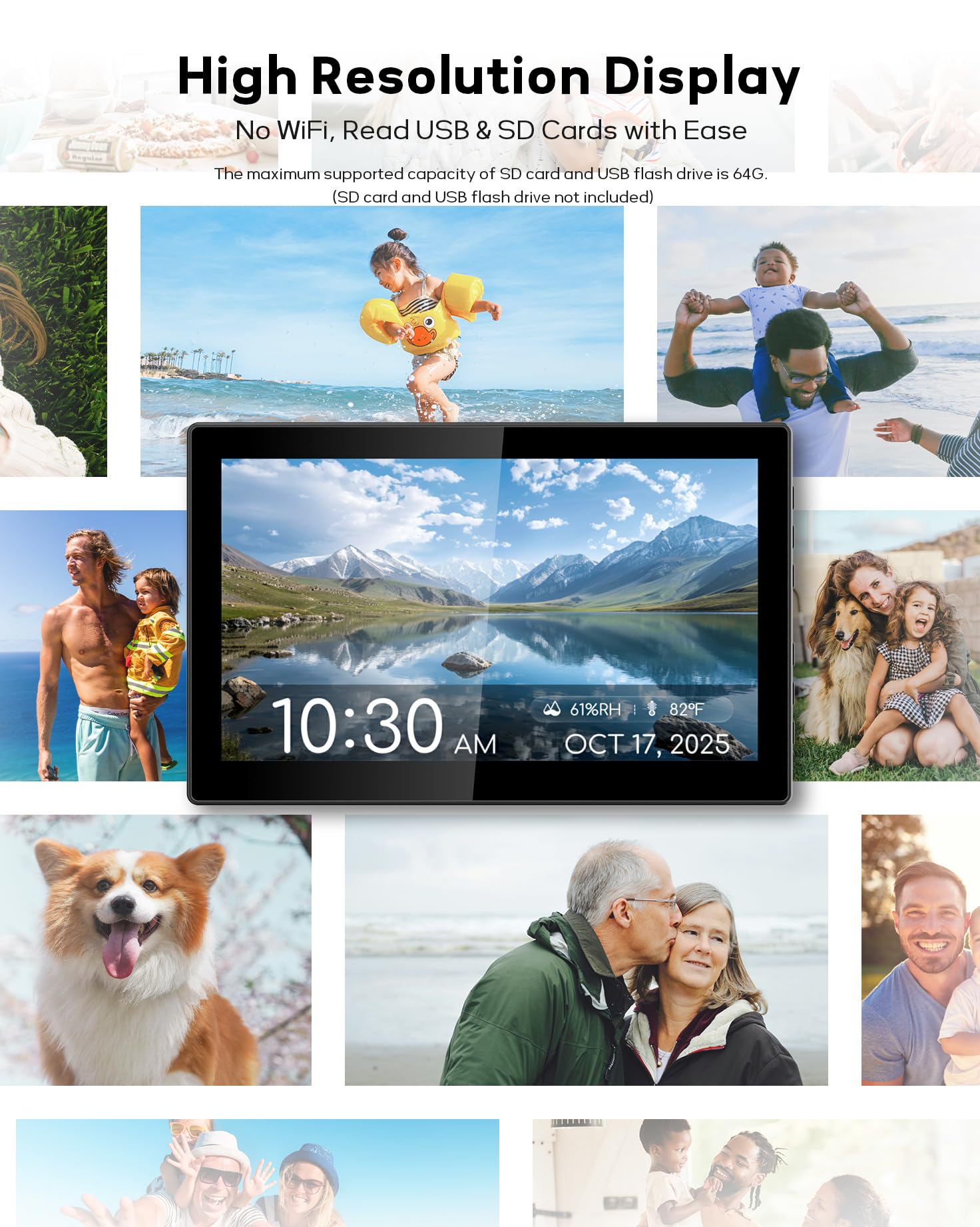 Mesqool clock backup memory preserves time and reminders during outages.