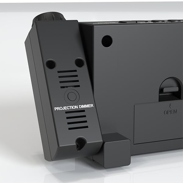 Mesqool projection alarm clock projecting time on wall for quick room-wide visibility