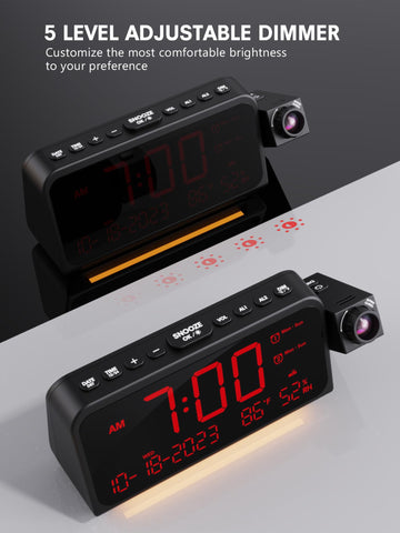 5-level dimmer to tailor brightness of projection and display