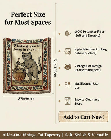 Mevious tapestry doubles as a cozy blanket or travel mat.