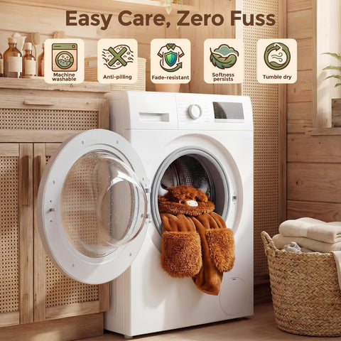 Mewaii 62x52 inch size provides full-body coverage for relaxation.