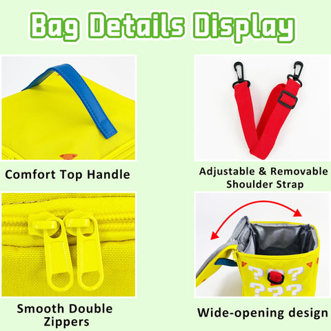 Mewcho Easter Basket bag blue leather top handle for comfortable carrying.