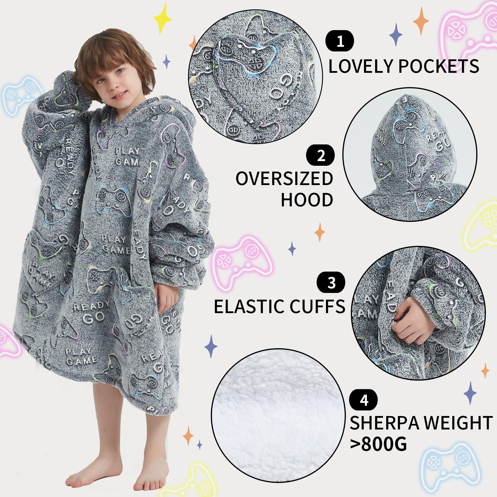 Mewkou sherpa-flannel material close-up showing soft texture