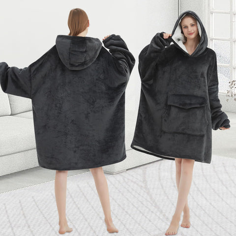 Mewkou wearable blanket hoodie cozy lounge setup for at-home relaxation.