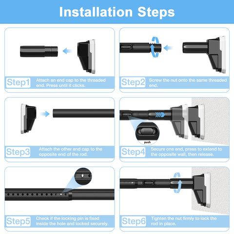 MEXAU no-drill setup protects walls while providing flexible arrangement.