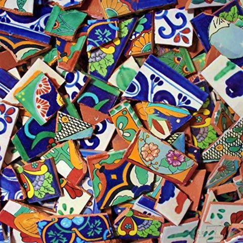 Mextiles talavera fireplace surround tile offers heat-resistant beauty