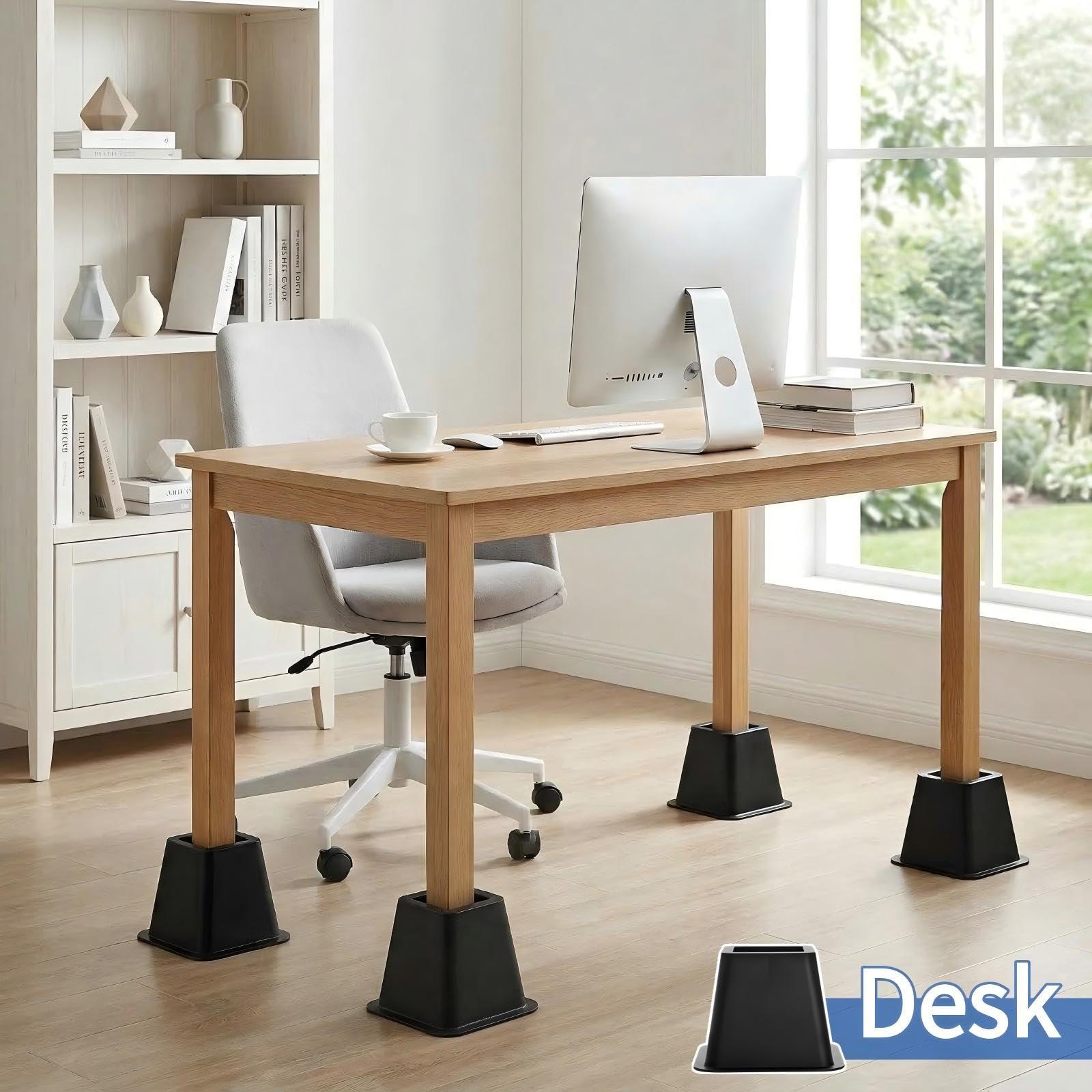 Mezchi anti-slip pads protect floors during height adjustments.