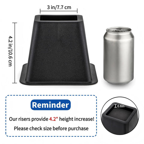 Mezchi heavy-duty ABS risers support up to 2,200 lbs.