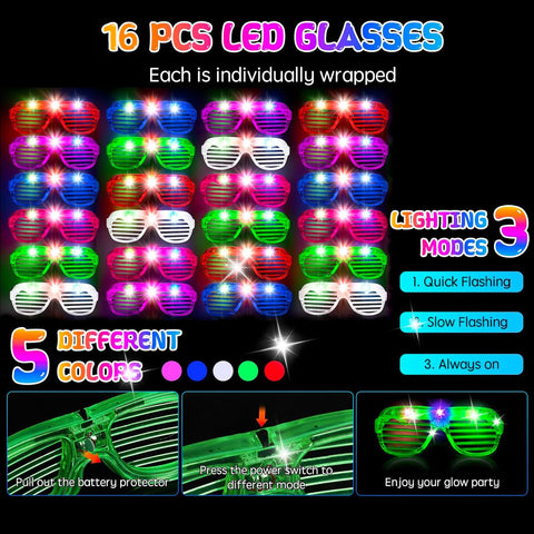 MEZHOBBY foam glow sticks glow vividly in a 16-inch format for night celebrations