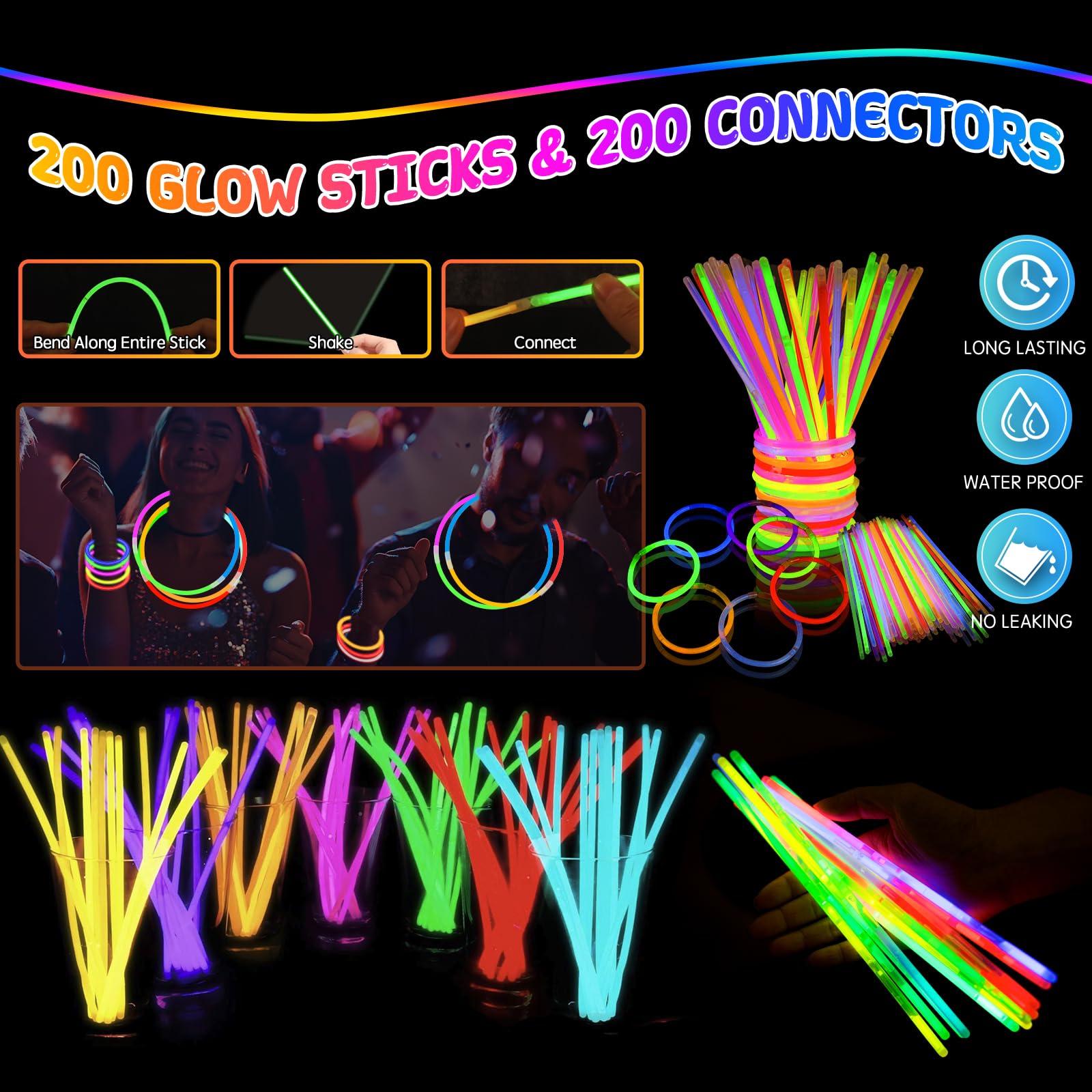 MEZHOBBY LED light up rings with adjustable fit and multiple flashing options