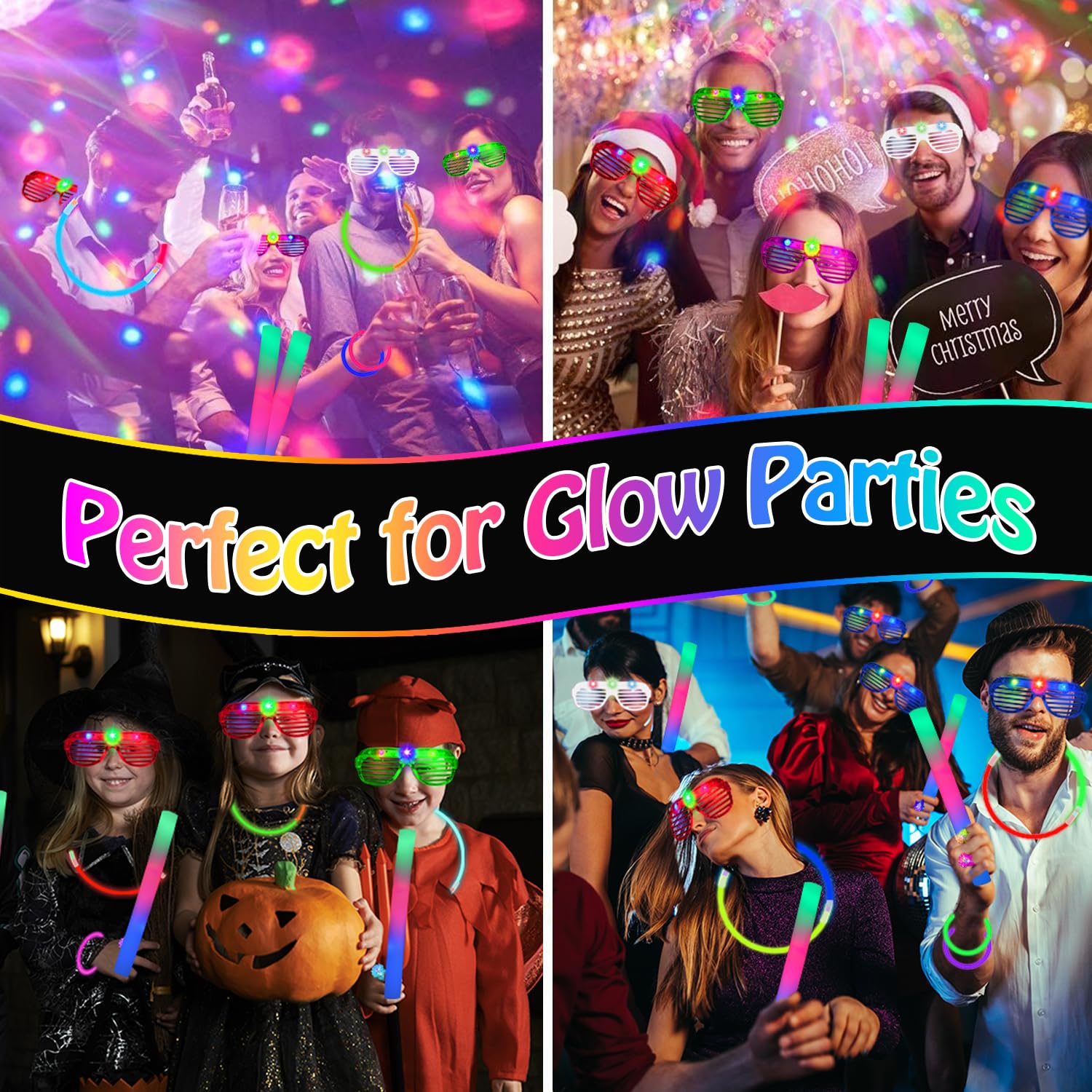 MEZHOBBY neon party decorations set ideal for festivals, Halloween, and birthdays