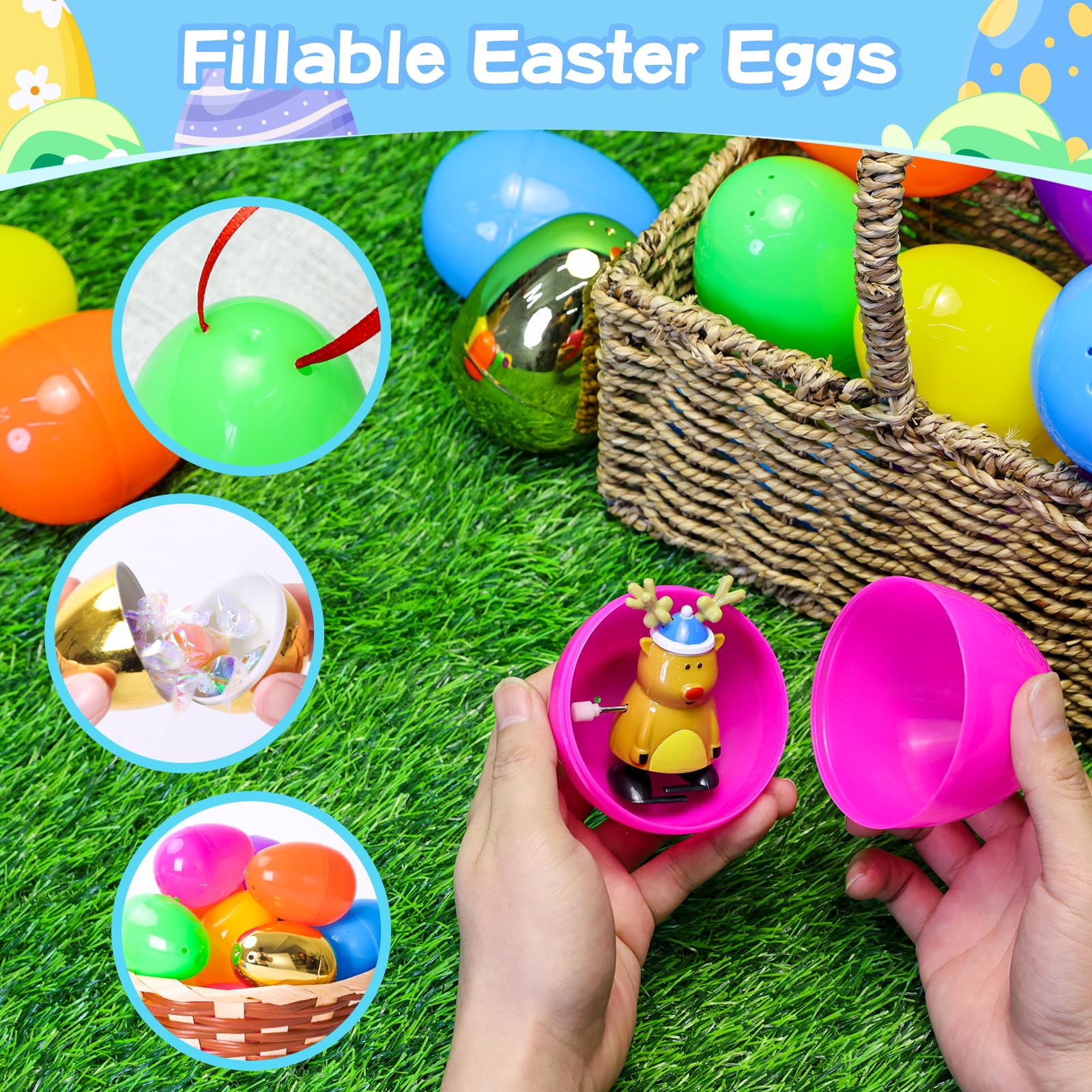 MGparty orange 4-inch Easter egg with easy-open design.
