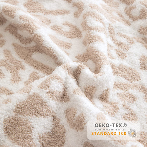 MH MYLUNE HOME leopard throw on couch for lounging and coziness