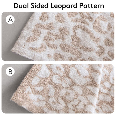 MH MYLUNE HOME leopard blanket draped over bed for chic decor