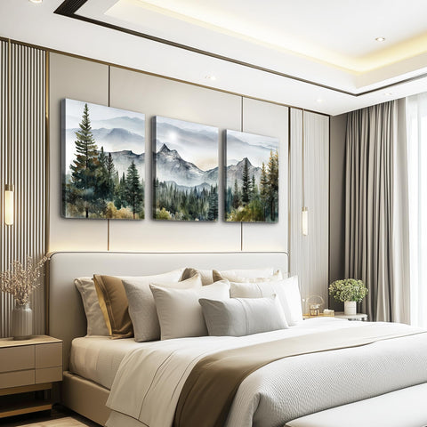 MHARTK66 office wall art forest landscape promotes quiet focus and inspiration.