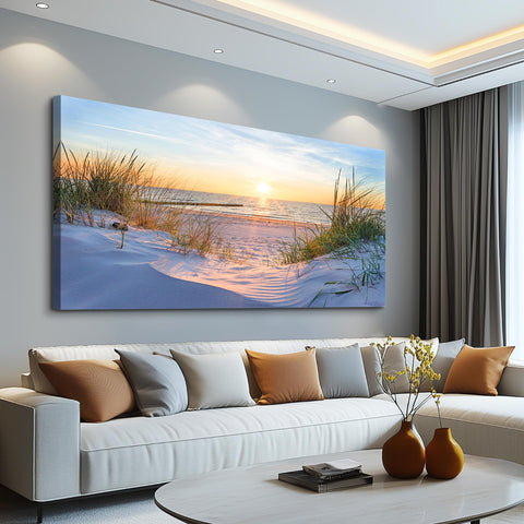 MHARTK66 wall art bedroom blue sky ocean promotes calm vibe and wall coverage.