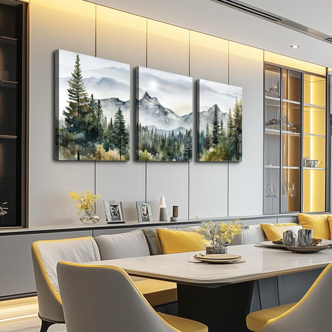 MHARTK66 living room wall decor modern forest mountain canvas elevates space.