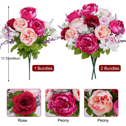 MHMJON cemetery flowers with wire-wrapped stems for flexible, lasting arrangements.