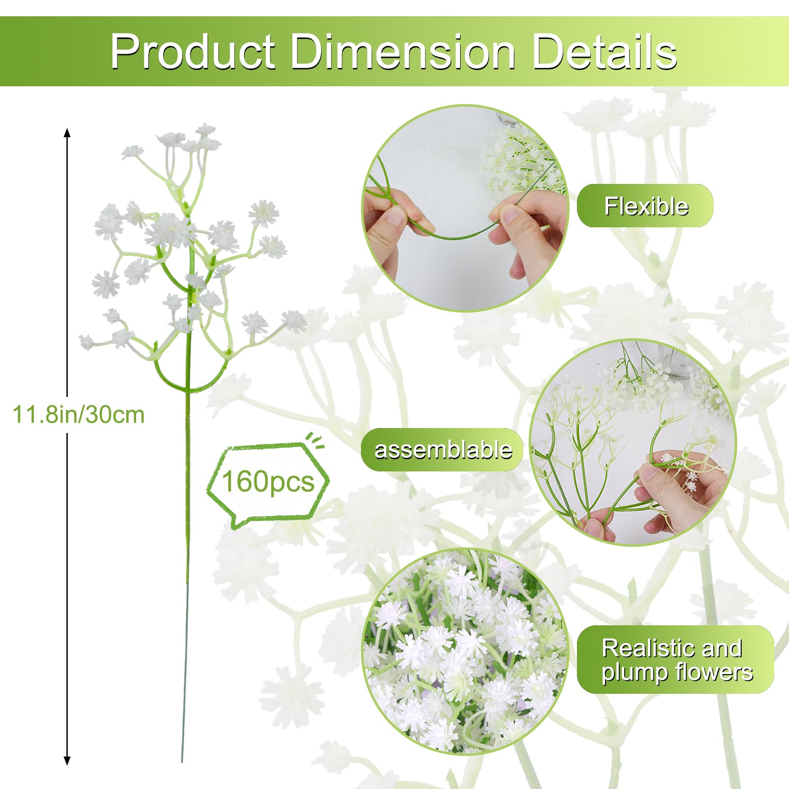 MHMJON arch decoration using white baby's breath