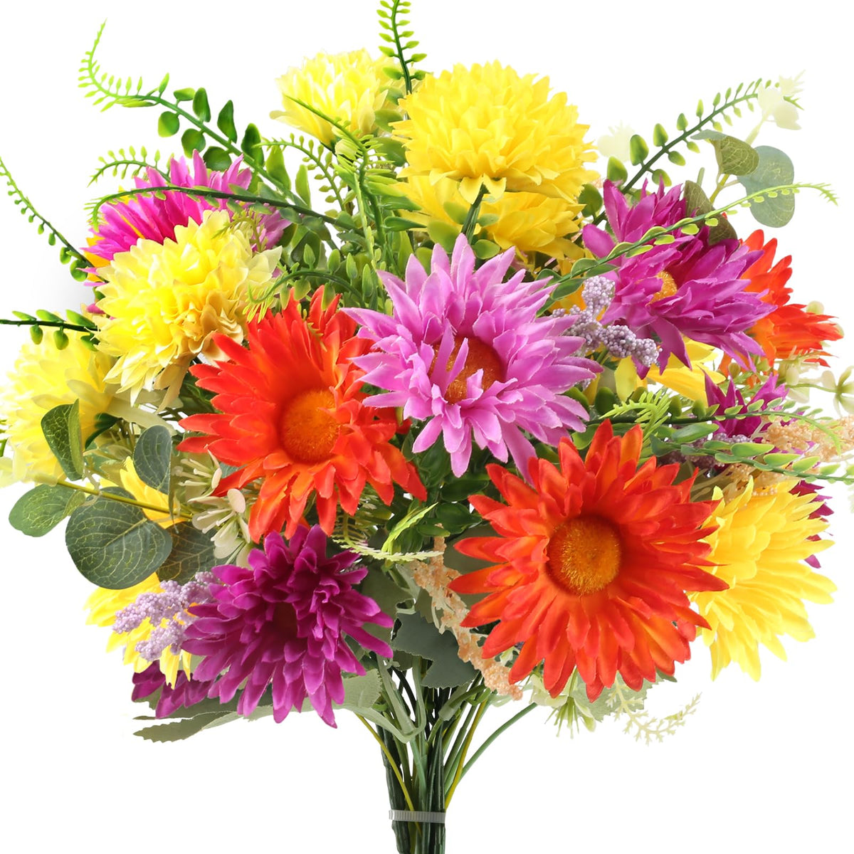 MHMJON artificial gerbera daisies bouquet with lifelike petals for vibrant home decor