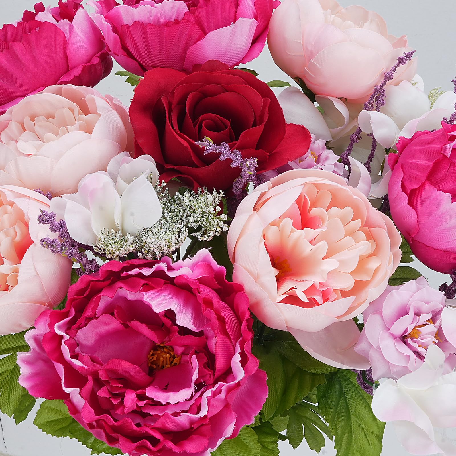 MHMJON bendable stems enable creative gravesite and home decor layouts.