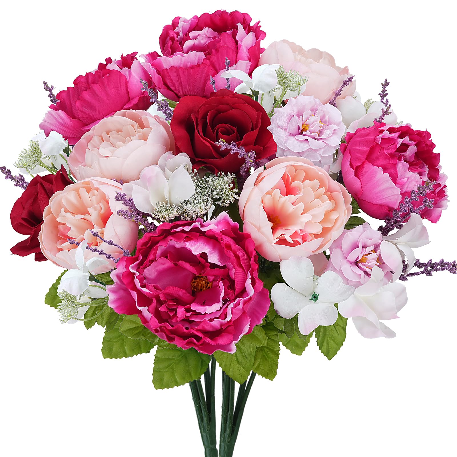 MHMJON spring cemetery flowers two bundles, 18 inches, ideal for gravesite decor.