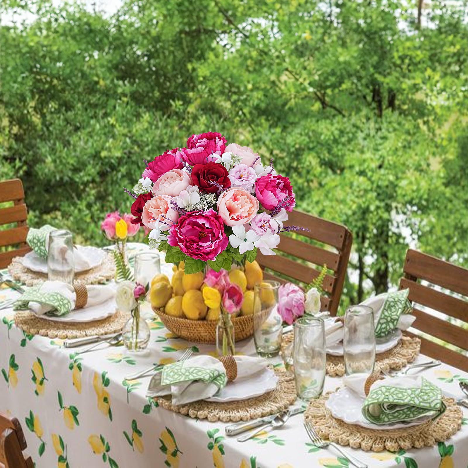 MHMJON spring bouquet for table centerpieces, kitchen or porch decor.