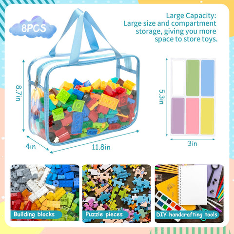 Mhtdet transparent bag with handle is ideal for kids to carry books and toys
