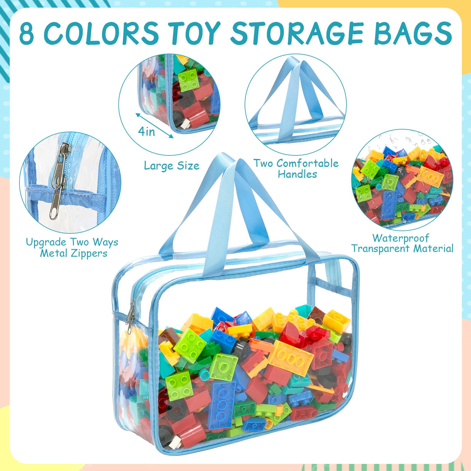 Mhtdet clear PVC toy organizers stay dustproof and easy to clean