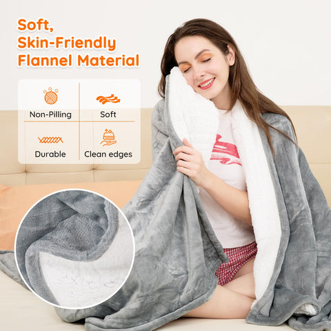 Mia&Coco blanket 10-hour auto-off timer for safe use.