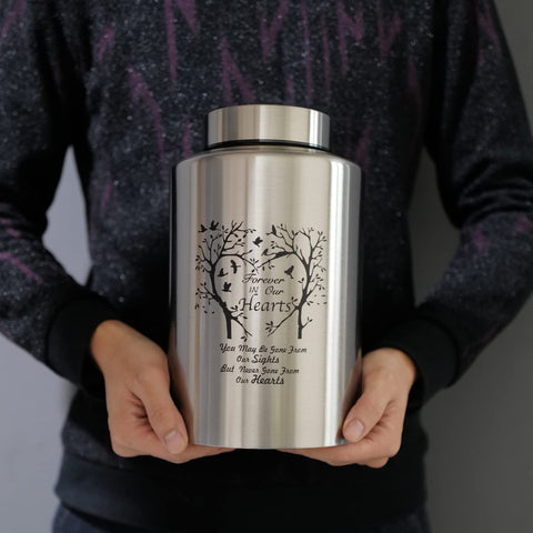 Mianachilu compact 5.7x5.7x9 in urn fits mantles.