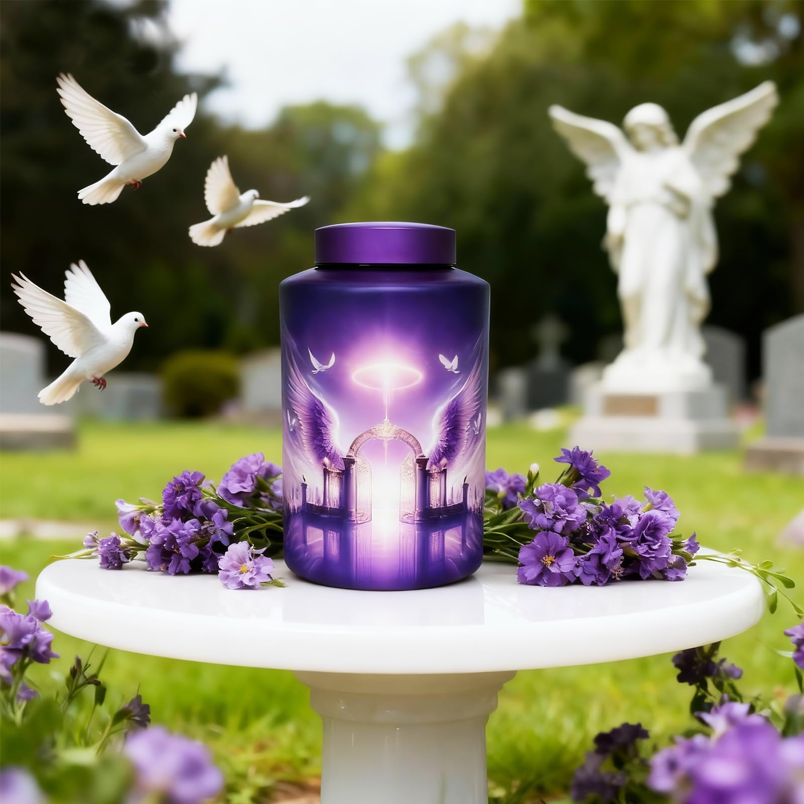 Mianachilu urn varnish finish adds subtle shine and easy cleaning for daily care