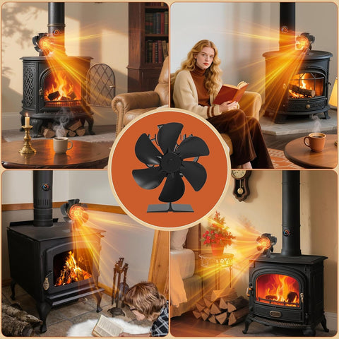 Miaton stove fan suitable for outdoor use with sturdy construction