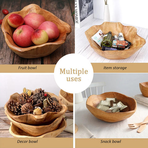MIATTCLD durable fir roots bowl provides sturdy storage for keys