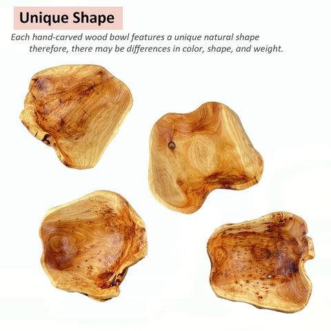 MIATTCLD multifunctional wood bowl doubles as decorative centerpiece