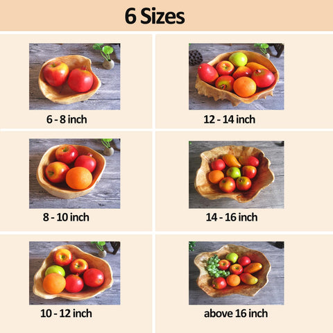 MIATTCLD rustic bowl shows 8-10 inch diameter ideal for fruit